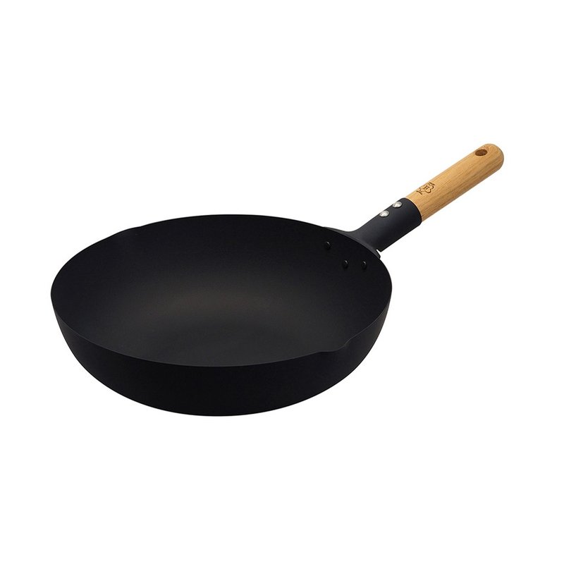 Japanese craftsman 30cm wok - กระทะ - โลหะ สีดำ