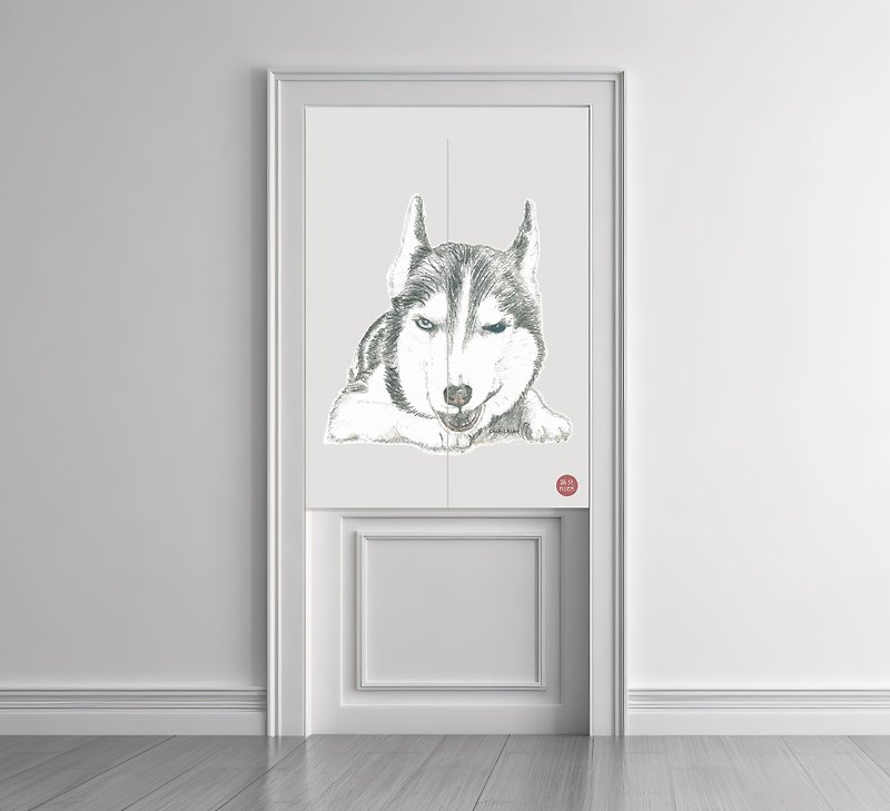 Hand-painted pet cat and dog door curtains can be customized - Doorway Curtains & Door Signs - Cotton & Hemp 