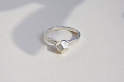 S-JEWELRY首饰店 S925銀 鑽石造型多切面立體幾何純銀戒指