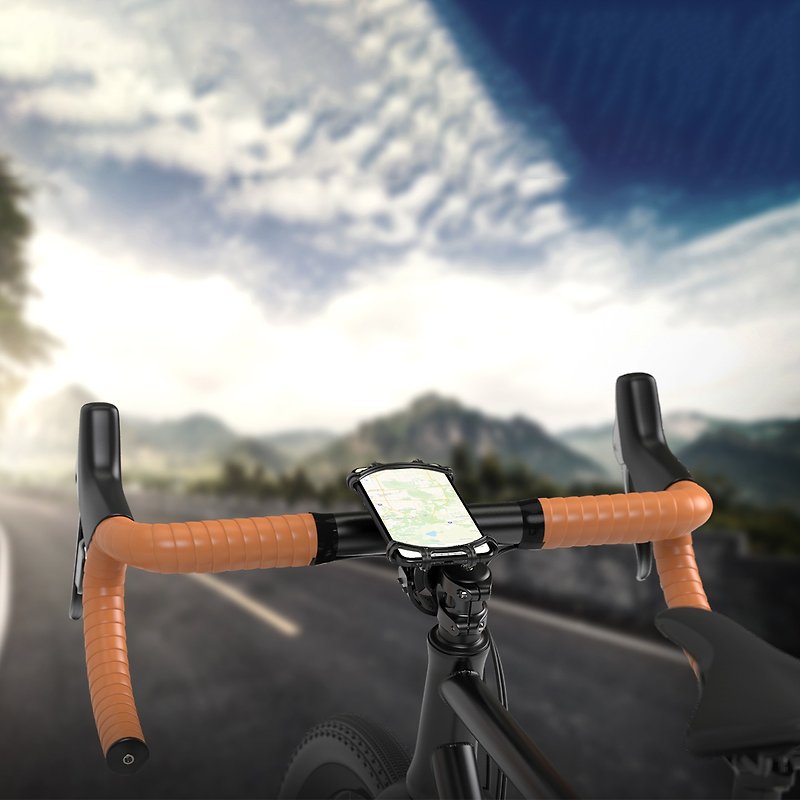 Minthouz - 360度自転車携帯電話ホルダー - MT-C002A - スマホアクセサリー - その他の素材 ブラック