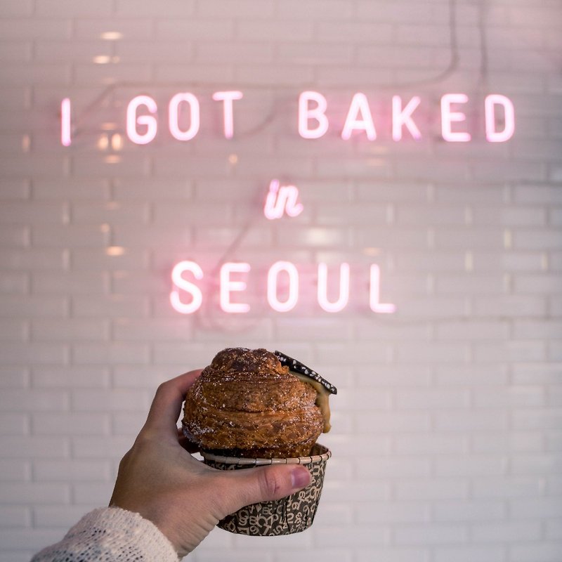 I Got Baked in Seoul LED Neon Sign for Home Office Party Wall Bar Gym