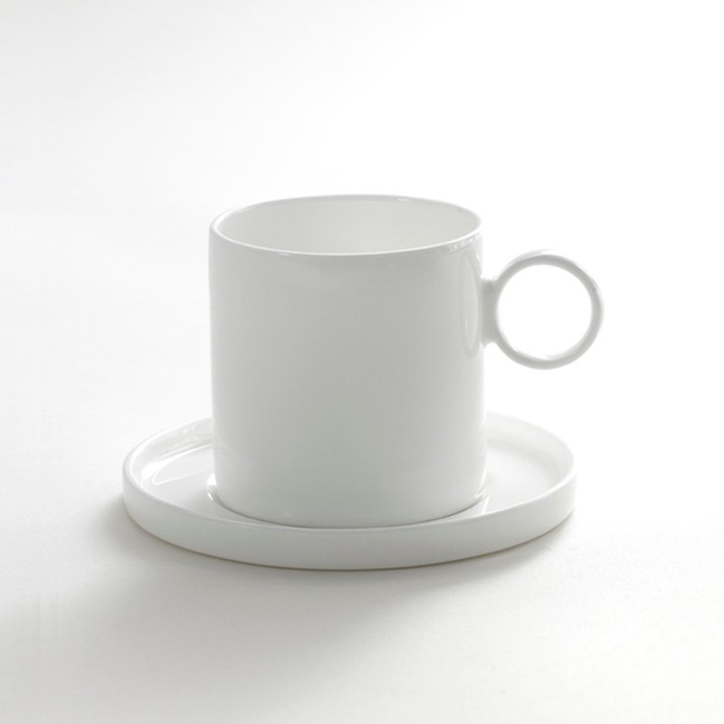 幾何学コーヒーカップトレイセット - マグカップ - 磁器 