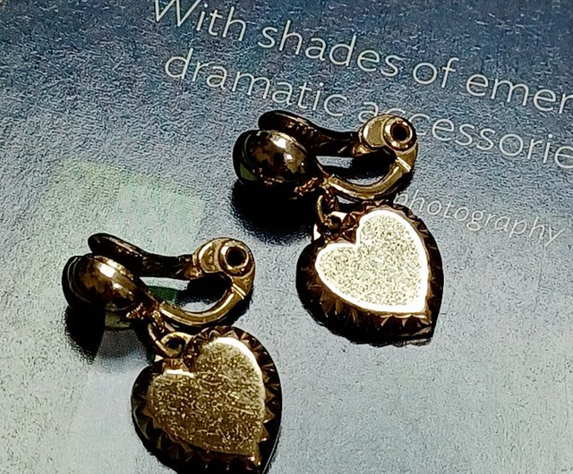 Heart shaped clip on on sale earrings