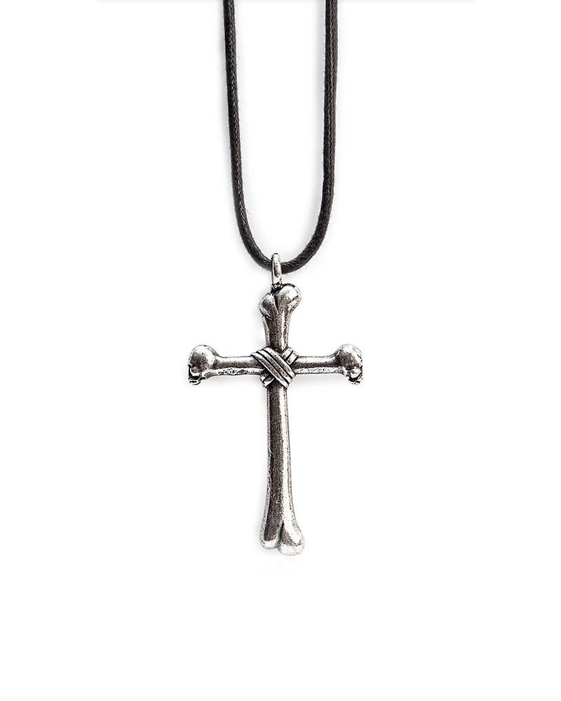 Cross skull necklace Recovery X DWARP Skull Cross Necklace - สร้อยคอ - โลหะ 