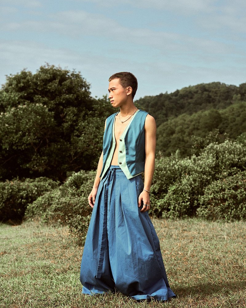 雙色馬甲 - 背心/無袖上衣 - 其他材質 多色