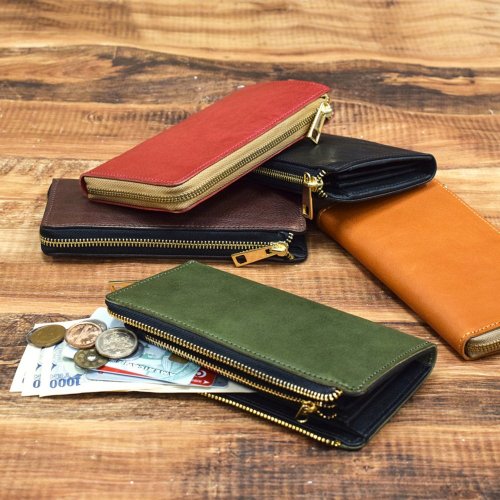 Vermouth Men's Long Wallet, Made in Japan, Cowhide Leather