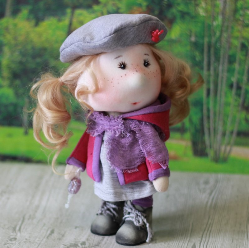 Cloth doll Little Fashionista. Interior doll. Ready to ship doll - ของเล่นเด็ก - วัสดุอื่นๆ หลากหลายสี