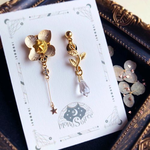monosoiree Moon Flower 黃金款式耳環