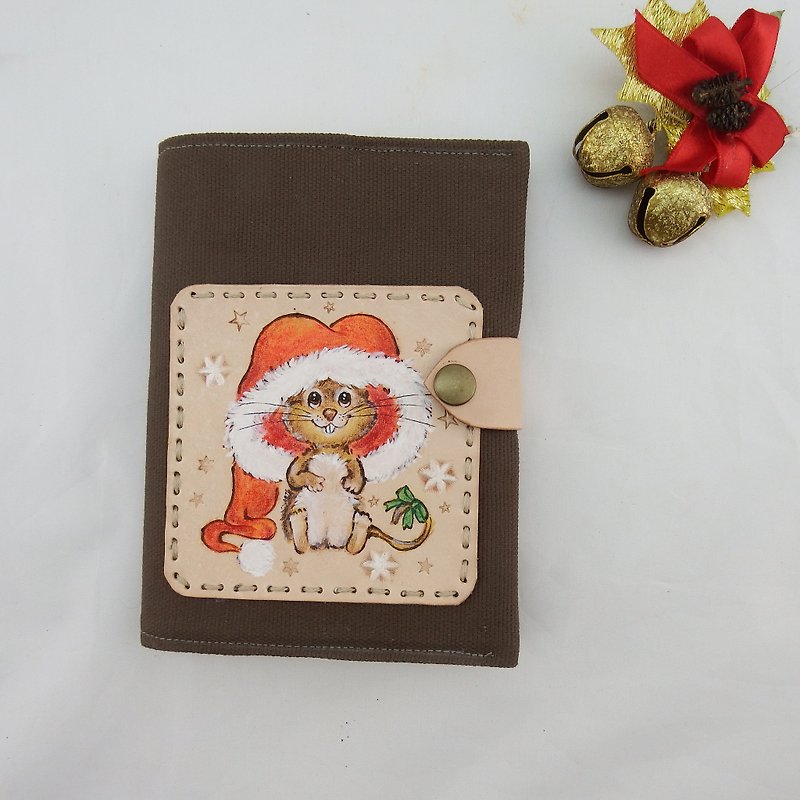 Christmas squirrel leather notebook hand account book book jacket