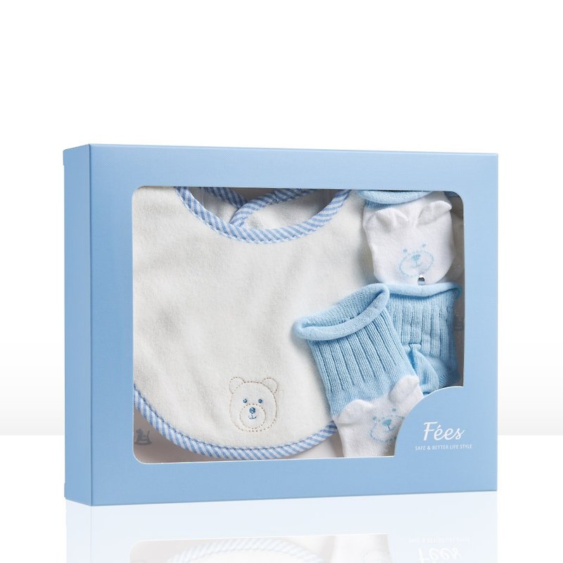 【Fees】Bib Gift Box Set - Baby Gift Sets - Other Materials White