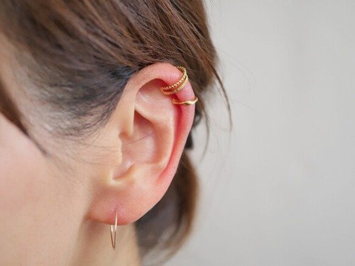 ⭐︎NEW⭐︎Wave Line Ear Cuffs (Gold) - Shop green-field Earrings