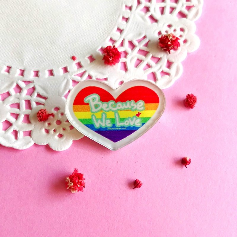 Acrylic Brooch-Rainbow Series-Rainbow Heart