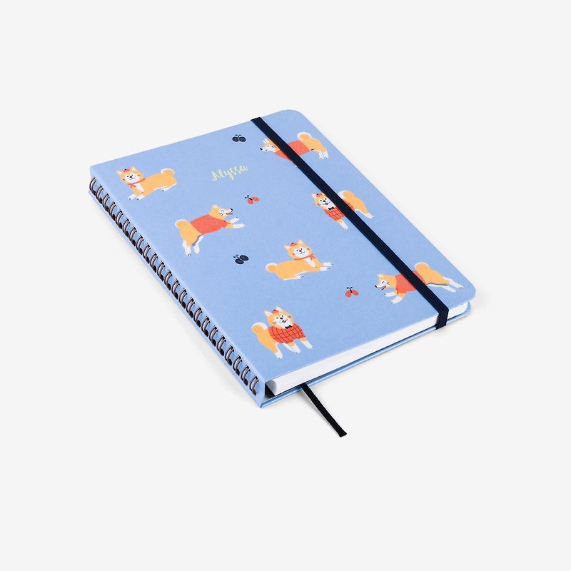 Shiba Royal Wirebound Planner / Notebook / Sketchbook - สมุดบันทึก/สมุดปฏิทิน - กระดาษ สีน้ำเงิน
