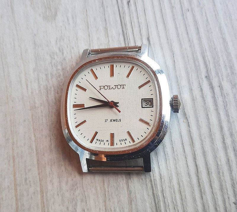 Poljot 2614.2H 17 jewels mens watch made in USSR – wind up wrist watch vintage - 男錶/中性錶 - 其他材質 白色