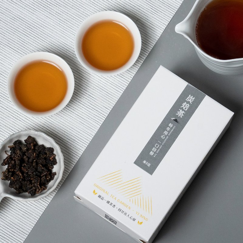 The first choice for corporate Dragon Boat Festival gifts in the original tea garden is the Lugu Tea Village charcoal roasted tea gift box - Tea - Paper Gray