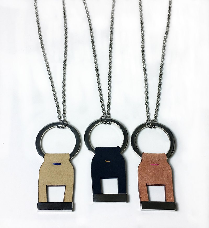 craft maker range - handstitch fashion long necklace - สร้อยคอยาว - หนังแท้ หลากหลายสี