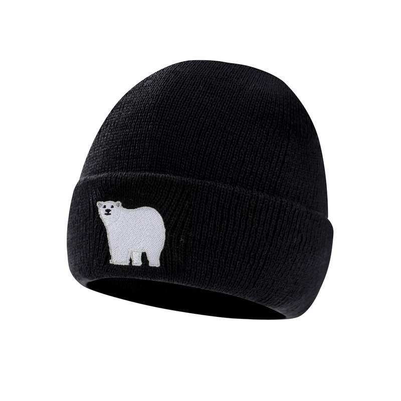 北極熊 Jack 冷帽/ 針編帽 (黑色) - 帽子 - 壓克力 黑色