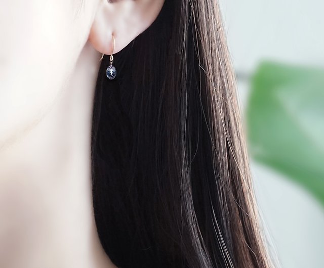 14KGF bicolor tanzanite/zoisite oval facet cut earrings Elise - Shop  lipattijewelry Earrings & Clip-ons - Pinkoi