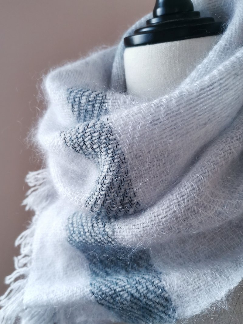 カリーナによる手織り|手織りモヘアラムウールスカーフ