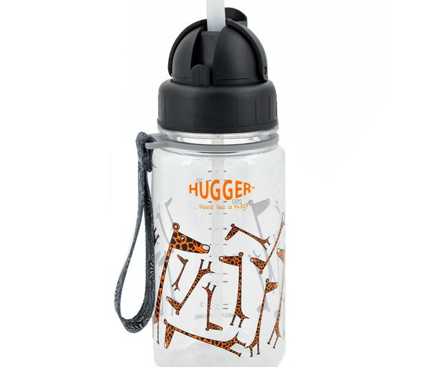 HUGGER Children's straw water bottle Madagascar Giraffe Tritan material  plus replacement straw - Shop wesmile-hugger Children's Tablewear - Pinkoi