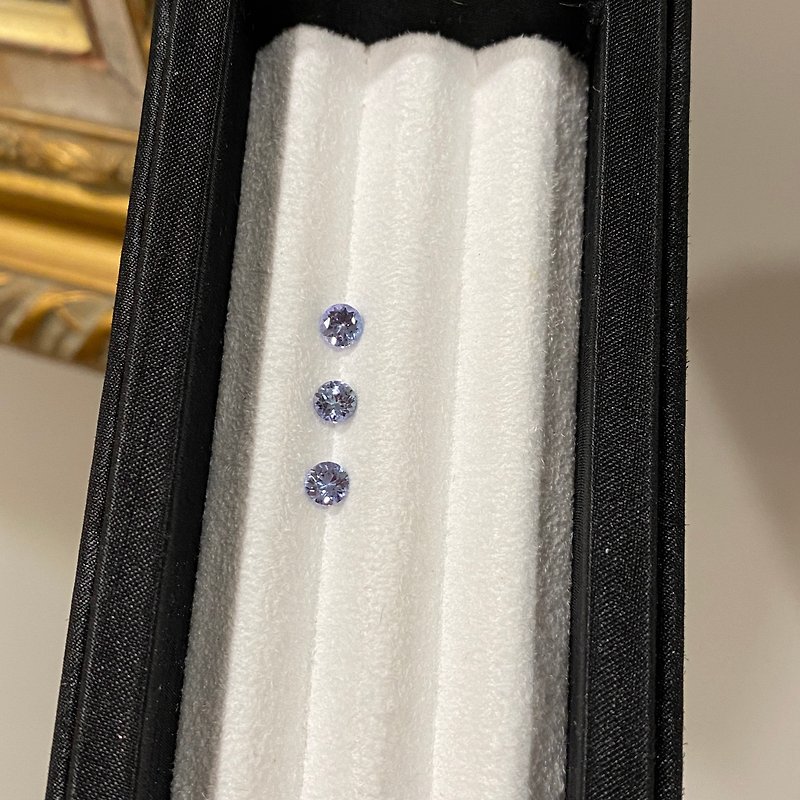 [Stone Stone] Tanzanite Unfired Round 4.5mm LTAN10/11/12 - Necklaces - Gemstone Purple