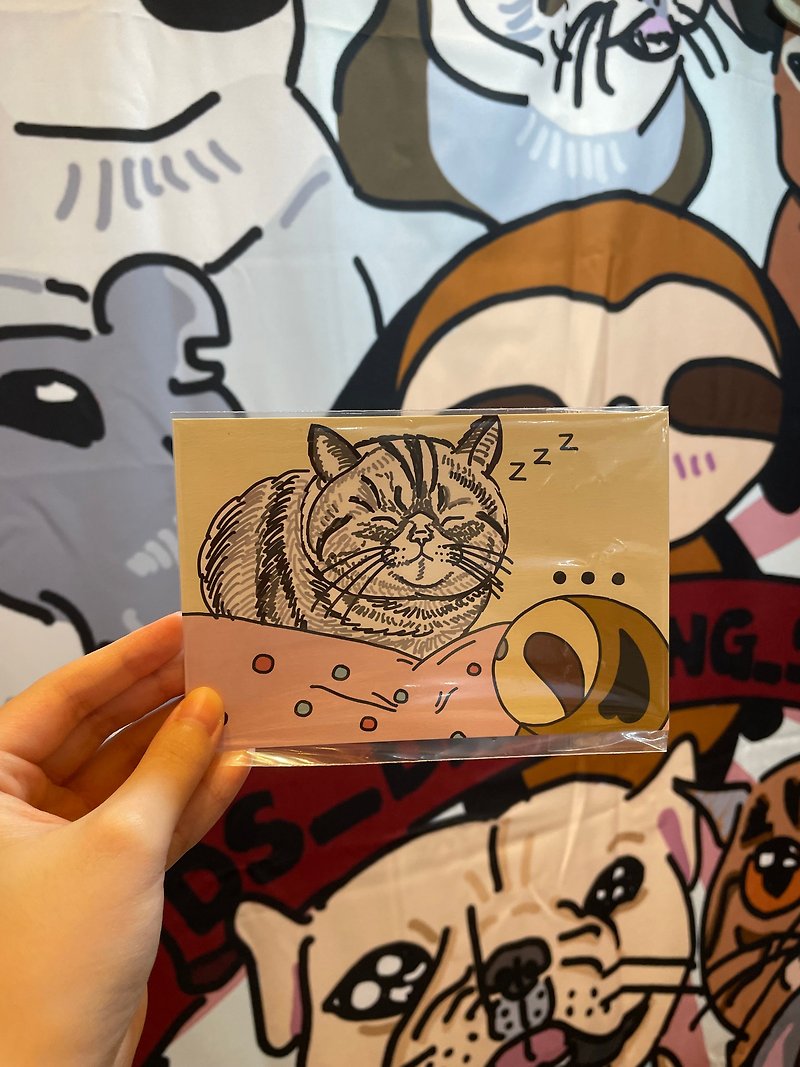 ポストカード大きな猫 - カード・はがき - 紙 