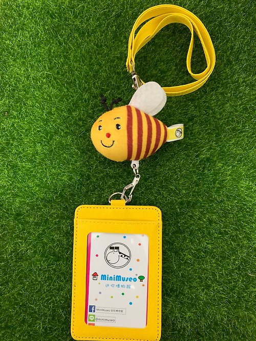 minimuseo MiniMuseo 迷你博物館 神奇蜜蜂 胸揹繩伸縮證件卡套組 票卡夾