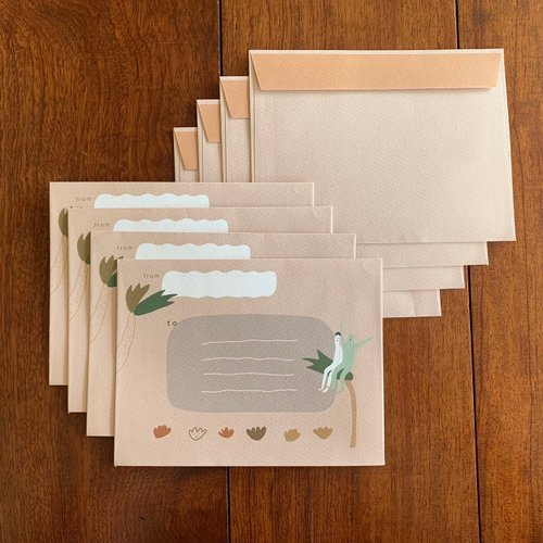 Macaron TOE 馬卡龍腳趾 Make It Happen 明信片信封組 8入