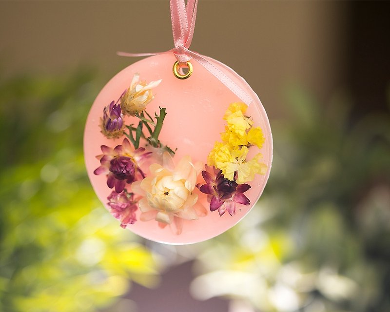 Japanese flower scented candle - pink romantic - เทียน/เชิงเทียน - วัสดุอื่นๆ 