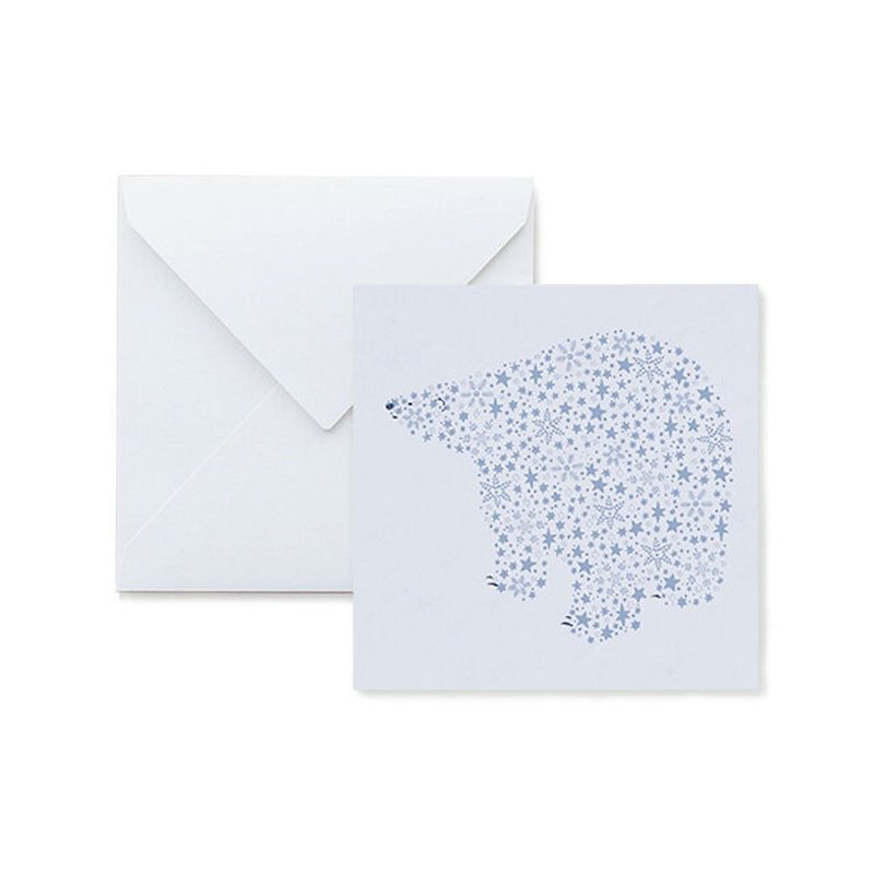Fluffy message card Polar bear - การ์ด/โปสการ์ด - กระดาษ ขาว