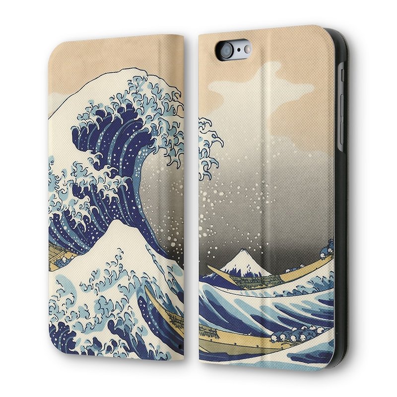 iPhone 6 / 6Sフリップフリップレザーケース浮世絵和風のクリアランスオファー - スマホケース - 合皮 カーキ