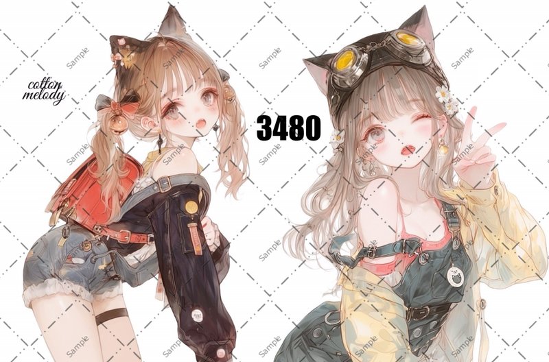 original sticker no.3480 character sticker original sticker original character sticker decorative sticker cotton melody - สติกเกอร์ - กระดาษ 