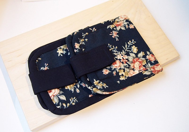 Rose floral cloth wallet - กระเป๋าใส่เหรียญ - ผ้าฝ้าย/ผ้าลินิน สึชมพู