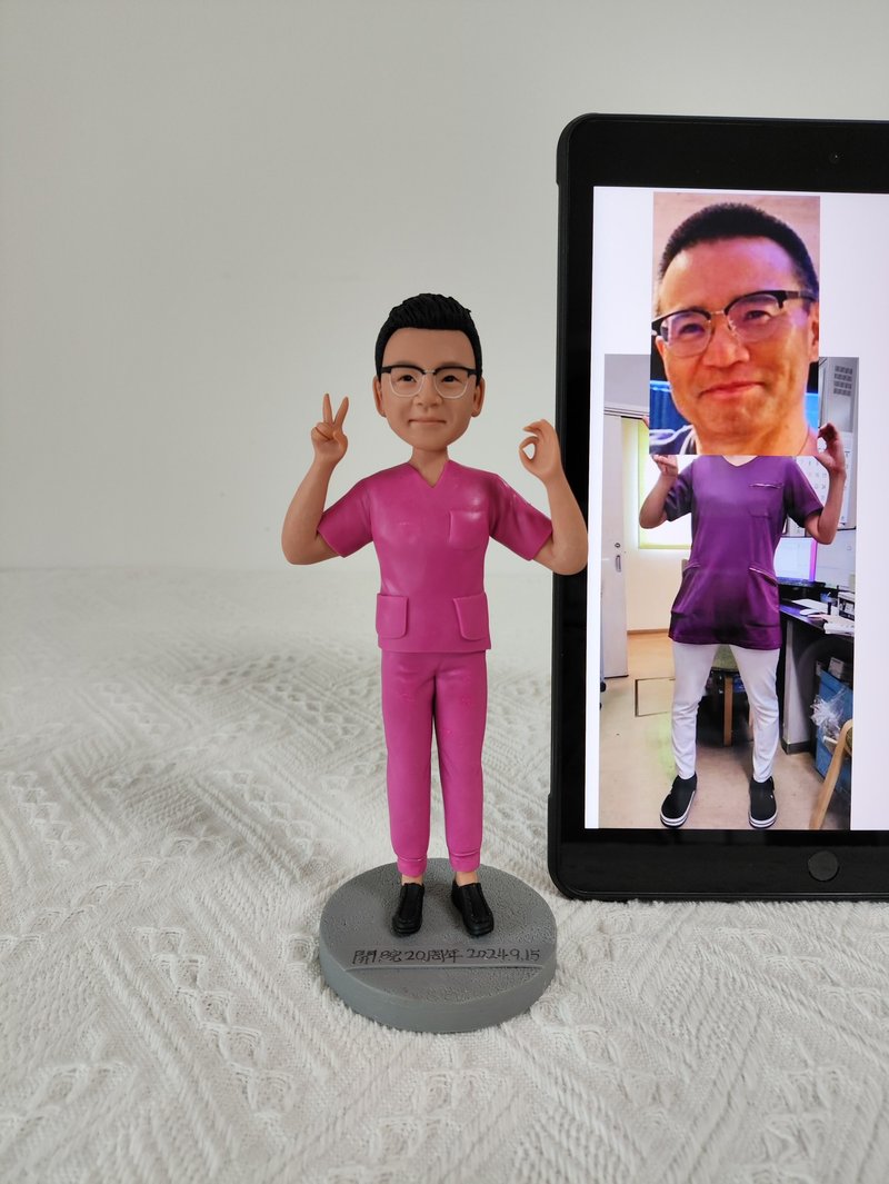 客制化人物公仔 人偶 3D人像畫 似顏繪 肖像 定制 生日 紀念 禮物 - 公仔/玩偶 - 黏土 多色