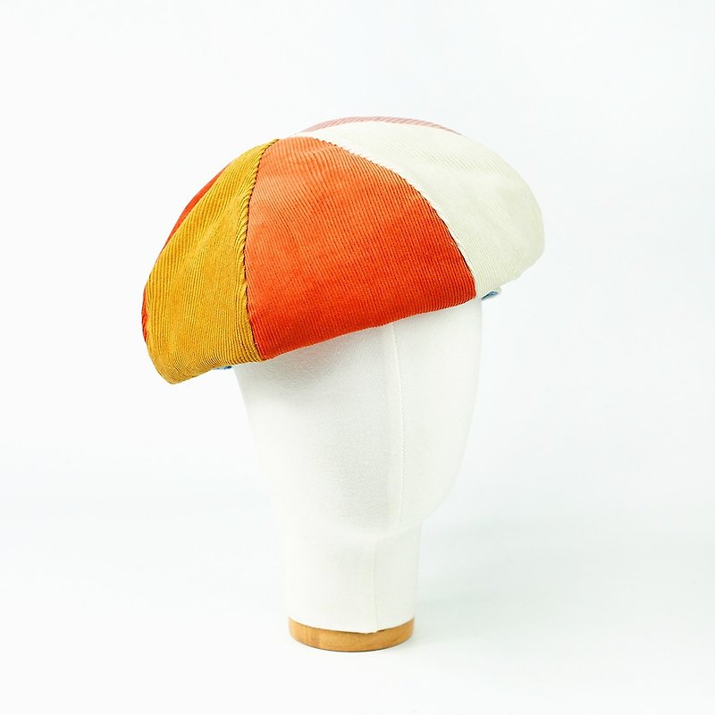 Handmade double-sided Berets - Hats & Caps - Cotton & Hemp Orange
