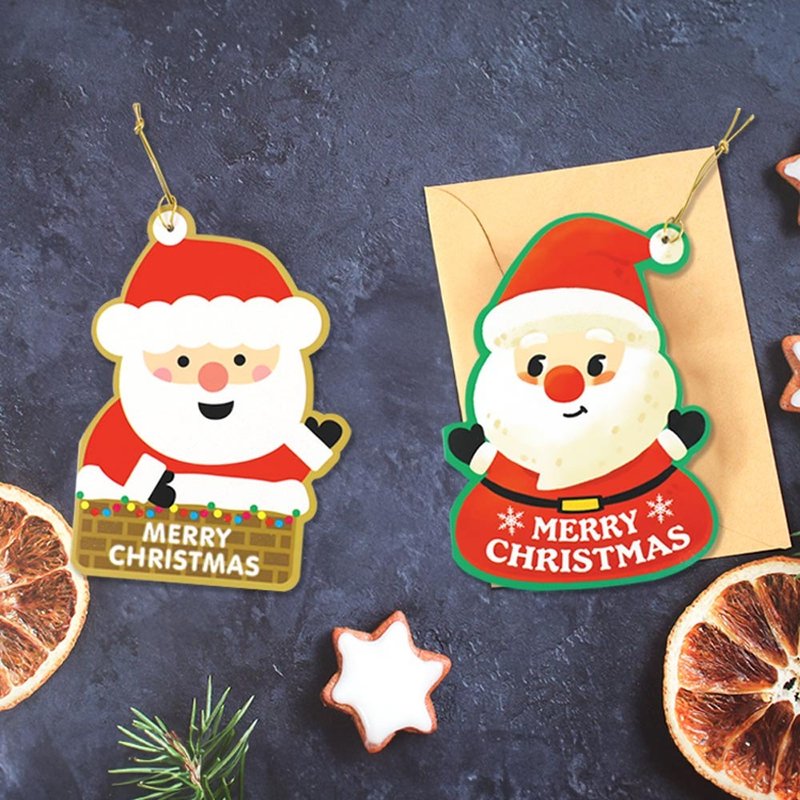 Chuyu Christmas wish/hanging card/Christmas tree decoration/blessing thank you card/Christmas pendant - การ์ด/โปสการ์ด - กระดาษ หลากหลายสี