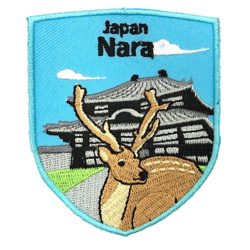 A-ONE 日本 奈良 地標電繡布章 貼布 布標 燙貼 徽章 肩章 識別章 背包