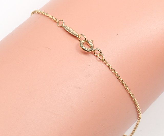 極美品 オールドティファニー バイザヤード 3.1mmブレスレット k18 極