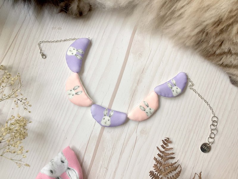 adc｜party animals｜necklace ｜rabbit - Necklaces - Polyester Purple