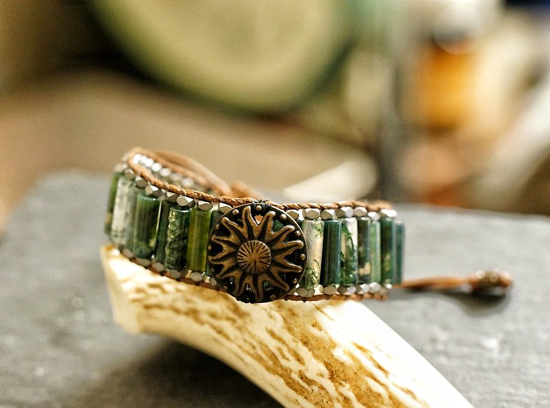 水草瑪瑙手鍊 ( Moss Agate Bracelet ) - 手鍊/手環 - 半寶石 綠色