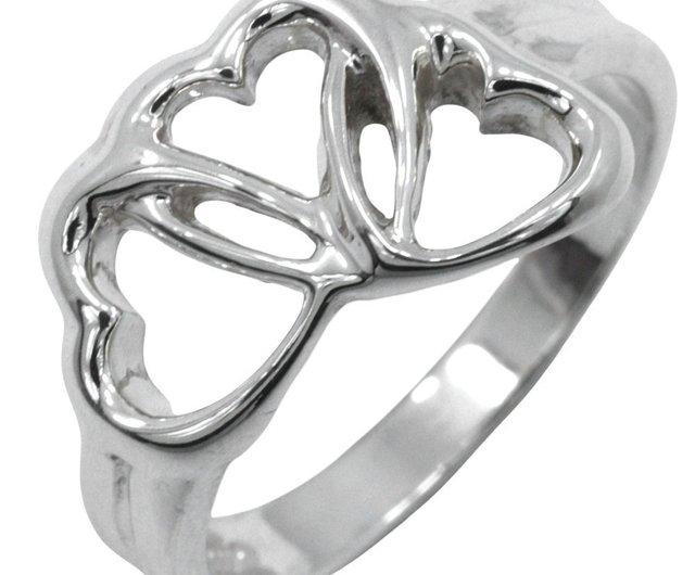 TIFFANY＆Co.　ティファニーリング　トリプル　ハート　指輪　12.5号 日本直送】ティファニー TIFFANY&Co. トリプルハート 12.5号 リング