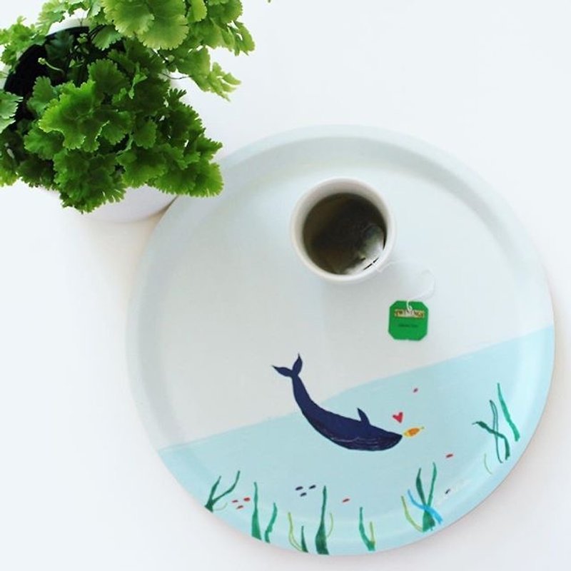 オーストラリアのオリジナルクジラバーチトレイ - 小皿 - 木製 多色