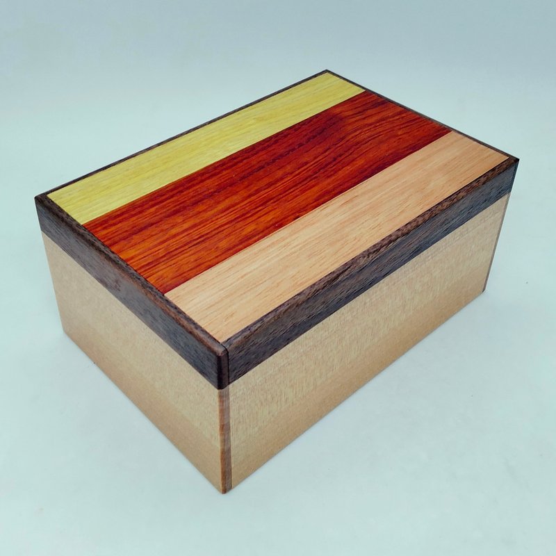 27-step Natural wood 5-sun Japanese puzzle box Himitsu-bako by Hiroyuki Oka - Other - Wood 