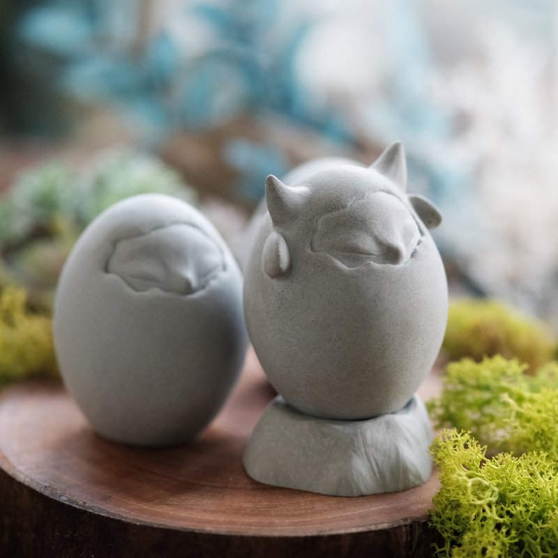 牛蛋人 水泥擺飾 擴香石 交換禮物 牛年 男友禮物 - 擺飾/家飾品 - 水泥 灰色