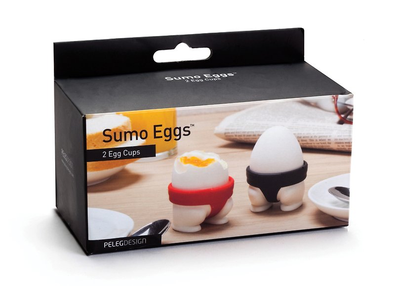 [PELEG-DESIGN] Sumo Eggs Yokozuna Sumo Egg Cup (2pcs) - Cookware - Plastic Multicolor