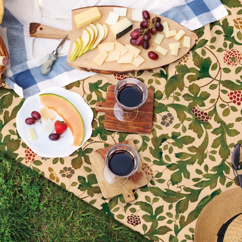 葡萄 karahana budo karahana | irohana 野餐墊 - 野餐墊 - 防水材質 卡其色