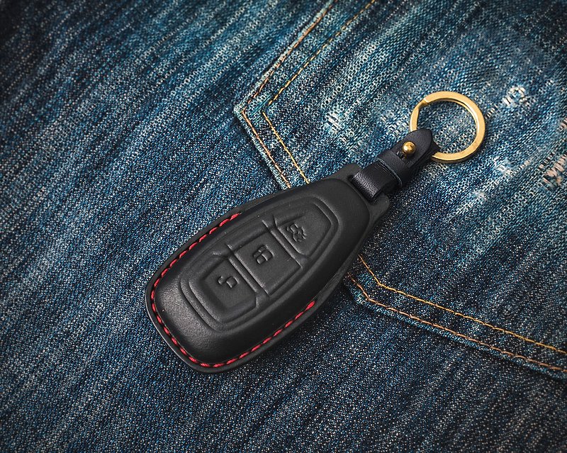 福特FORD MK3.5 ST STLine Focus汽車鑰匙包鑰匙皮套 - 鑰匙圈/鎖匙扣 - 真皮 黑色