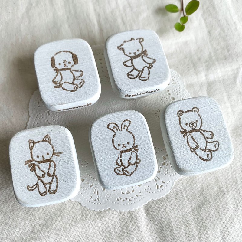 消しゴムはんこ【cuddly toy ぬいぐるみのはんこ】受注製作 - 印章/印台 - 其他材質 