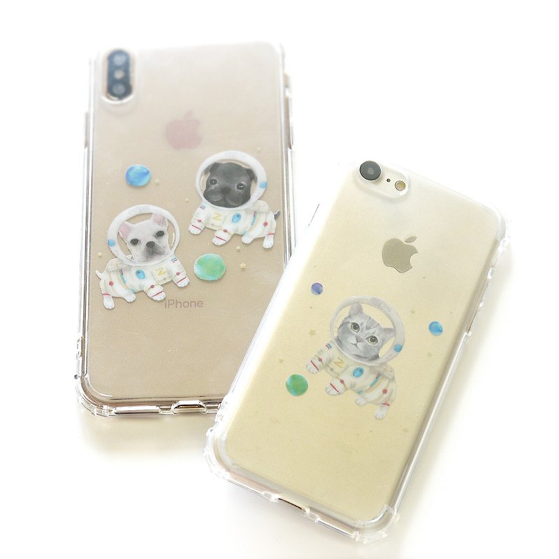 Space law fight - free mobile phone case | TPU Phonecase air pressure shell | can add words - เคส/ซองมือถือ - ยาง สีใส