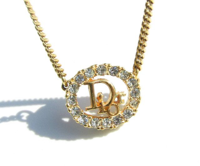 80s Christian Dior vintage rhinestone necklace - ショップ PANIC ...